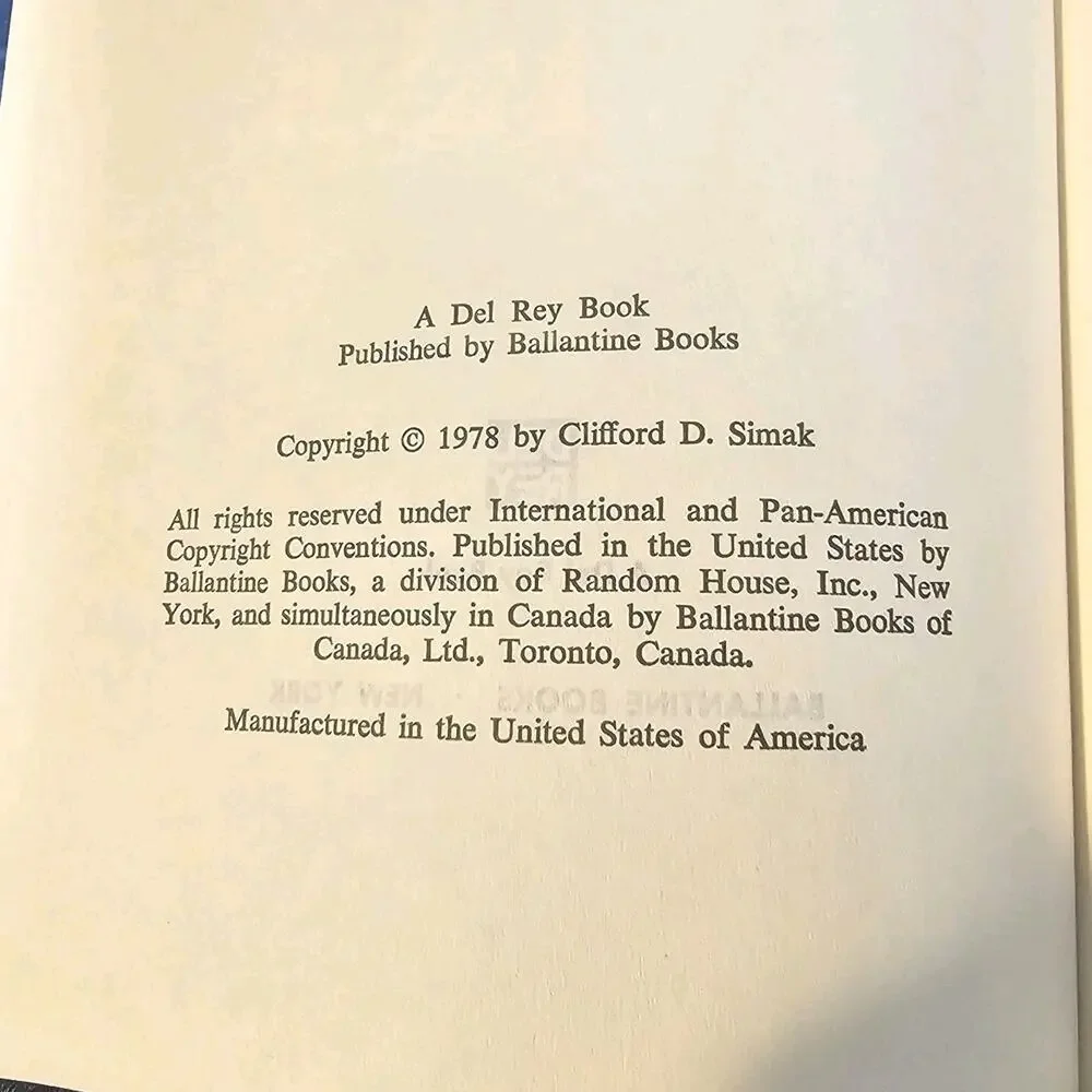 Mastodonia Book Clifford D. Simak 1978 Hardcover Fiction Dust Jacket Vintage